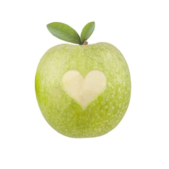 Apple with heart