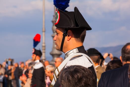 TRIESTE, ITALY - NOVEMBER, 04: Carabinieri, Italian policemen