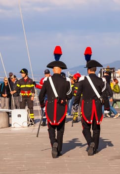 TRIESTE, ITALY - NOVEMBER, 04: Carabinieri, Italian policemen
