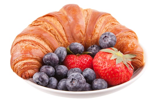 Croissant with berries
