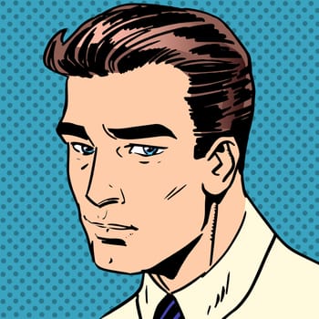 Pretty sad the man does not smile retro style sadness