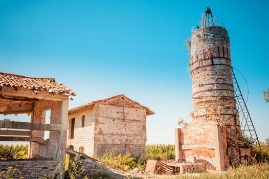 Old abandoned furnace for the production of lime