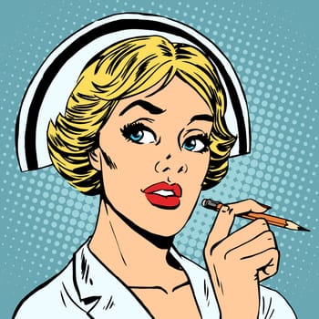 The nurse writes down a diagnosis. Medicine health profession