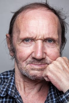 Closeup portriat of an elderly man
