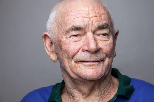 Closeup portriat of an elderly man