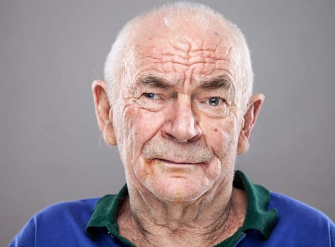 Closeup portriat of an elderly man