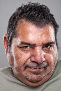 Closeup portriat of an elderly man