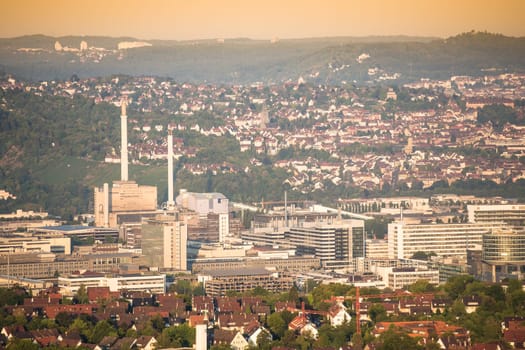COMBINED heat and power plant in the Neckar Valley near Stuttgart