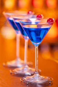 1 1/2 oz vodka.1 oz Cointreau orange liqueur.1 oz Blue Curacao liqueur