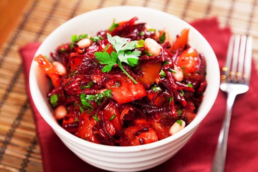 Tomato and beetroot salad