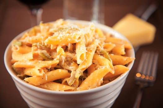 Penne with cheese