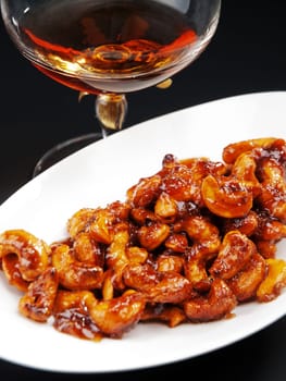 Candied almonds with cognac