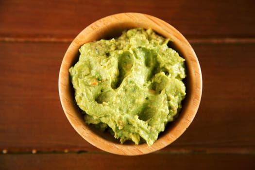 Homemade Guacamole from avocado and tomatos