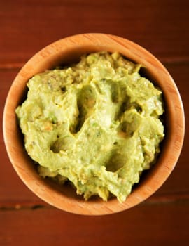 Homemade Guacamole from avocado and tomatos