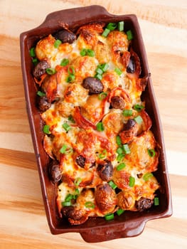 Potato casserole with olives