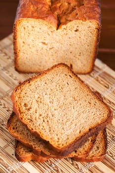 Homemade bread isolated