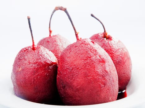 Pears with red wine
