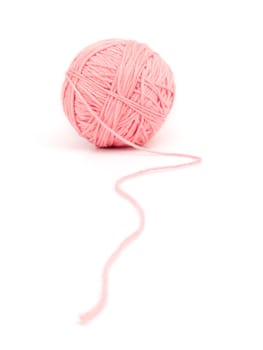 Knitting yarn forming a path