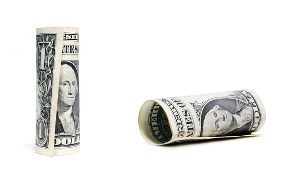 Dollar on white