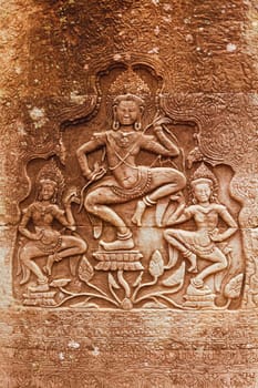 Apsara carving, Angkor wat, Cambodia