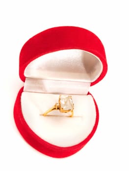 Engagement Ring in a Red Box