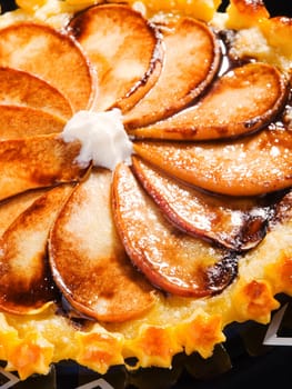 Apple cake, close up