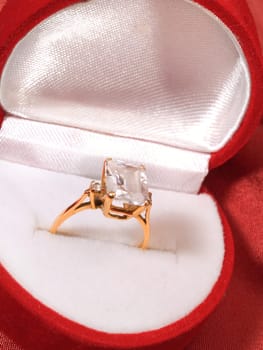 Engagement Ring in a Red Box
