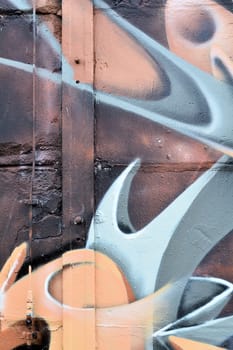 Detail of graffiti on a house wall