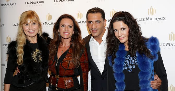 Liz Malraux ,Christine Neubauer ,Ismail Oezen,Mariella Ahrens , Fashion show Autumn/Winter 2015 by Liz Malraux Design in Hamburg