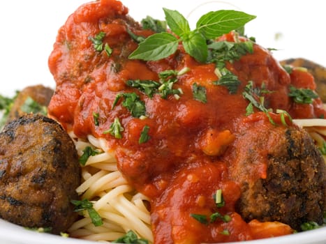 Spaghetti with meatballs