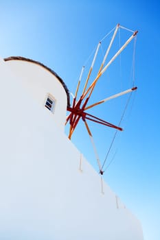 Windmill in Oia, Santorini, Greece