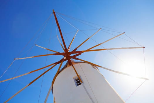 Windmill in Oia, Santorini, Greece