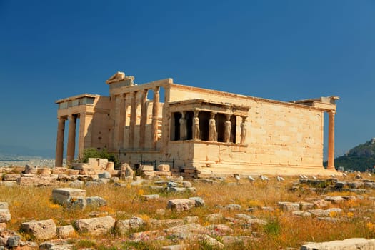 The Doric temple Parthenon at Acropolis hill. Athens, Greece.