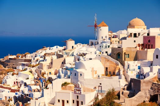 Day panorama of Oia, Santorini