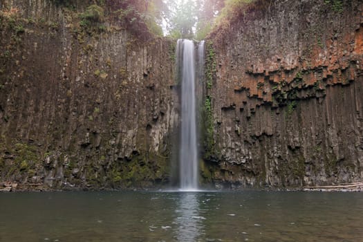 Abiqua Falls by the town of Scotts Mills off Crooked Finger Road in Marion County Oregon Closeup