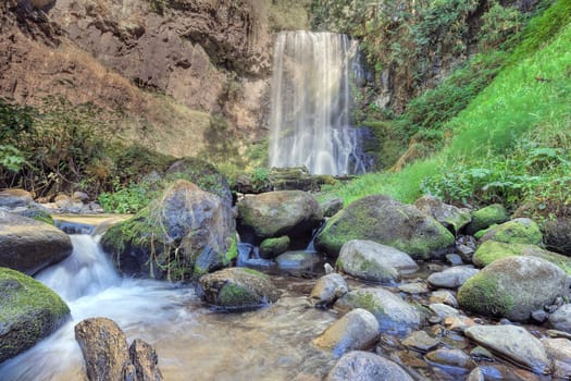 Upper Bridal Veil Falls in Columbia River Gorge National Scenic Area Oregon