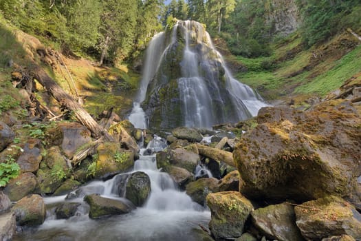 Falls Creek Falls Middle Tier at Gifford Pinchot National Forest in Washington State