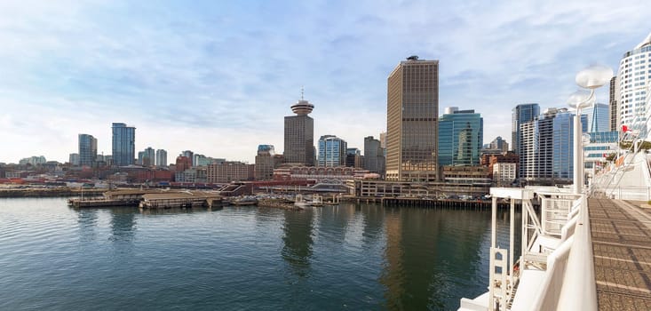 Vancouver British Columbia Canada Downtown Waterfront Skyline during Daytime Panorama