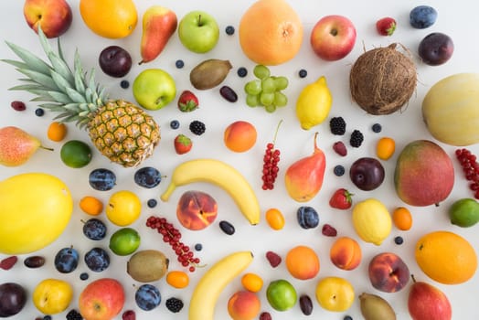 Collection of different types of fruit on one table