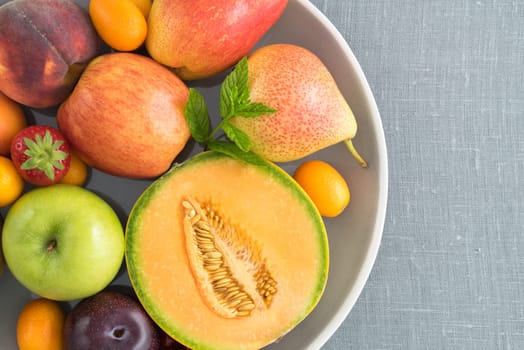 Collection of different fruits on a plate