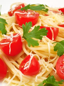 Spaghetti with cherry tomatos