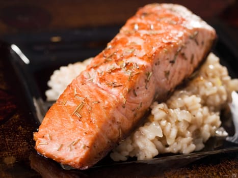 Salmon with capers sauce