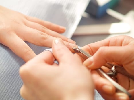 Preparing manicure