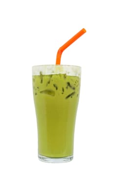 Green tea, famous drink isolated on white background