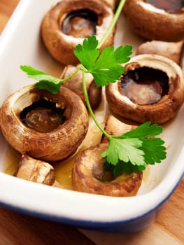 Baked mushrooms with butter