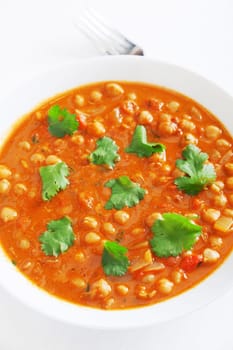 Channa Masala isolated on white