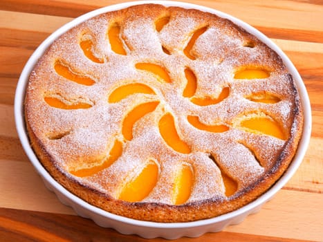 Homemade peach pie