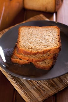 Homemade bread isolated