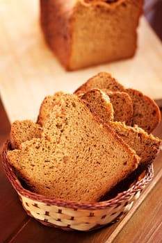 Homemade bread isolated