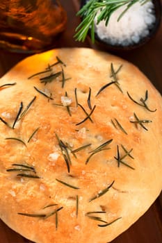 Focaccia with rosemary and sea salt